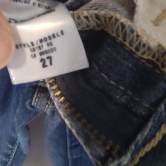 Guess Blue Jeans Daredevil Stretch Low Rise Boot Cut Size 27 - Picture 7 of 11